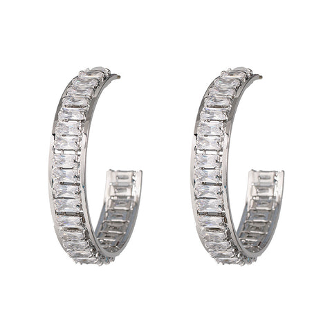 The Baguette Hoop Earring