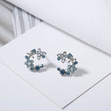 Coloured Ring 18k Gold Plated Stud Earring