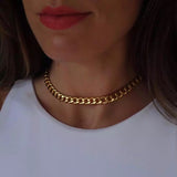 14K Gold Plated Cuban Link Necklace