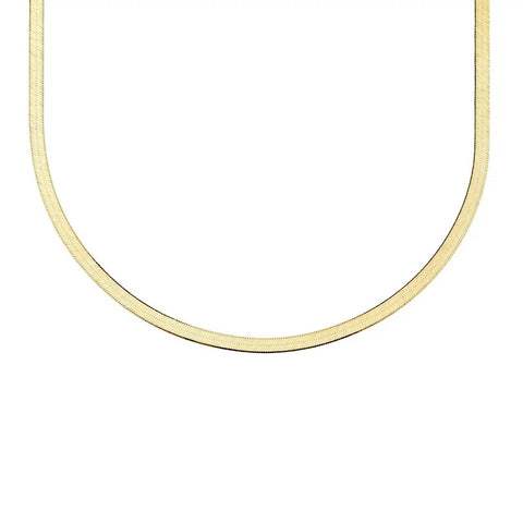 14k Gold Plated Herringbone Necklace