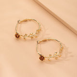 Rose Hoop Earring