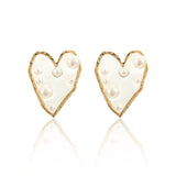 The Pearl Heart Shaped Stud