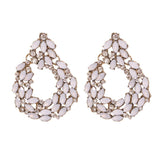 Round Diamond Pink Earrings