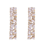 Pink Drop Square Diamonds Earring