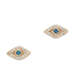 18k Gold Plated Evil Eye Stud Earring