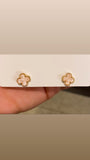 18k Gold Plated Small Clover Studs