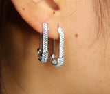 18k Gold Plated Diamond Pin Earrings