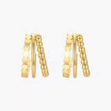 18k Gold Plated Multi Layer Earrings